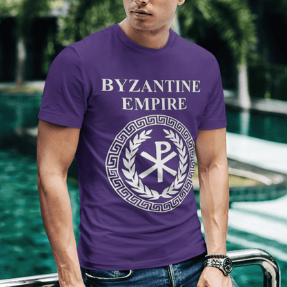 Team Purple / S Byzantine Empire Imperial Chi Rho Constantinople T-shirt