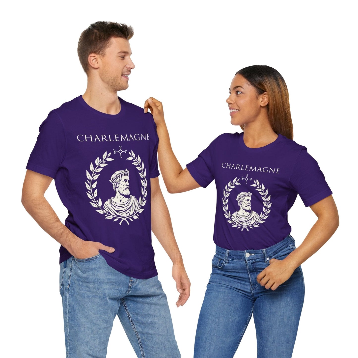 Team Purple / S Charlemagne - King of the Franks - Carolingian Emperor Charlemagne T-shirt
