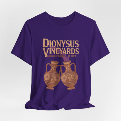 Team Purple / S Dionysus Vineyards - Funny Greek Mythology T-Shirt