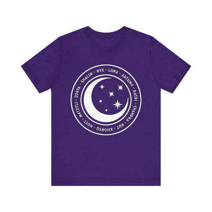 Team Purple / S Gods and Goddesses of the Night, Stars and Moon - Ancient Mythology and Paganism T-shirt