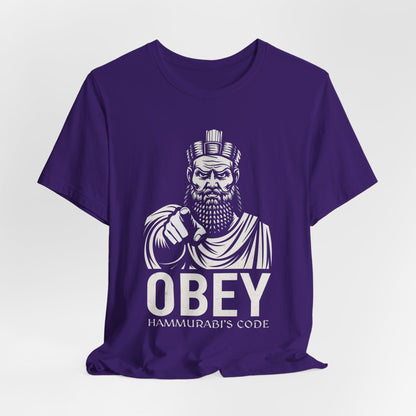 Team Purple / S Hammurabi's Code OBEY T-Shirt