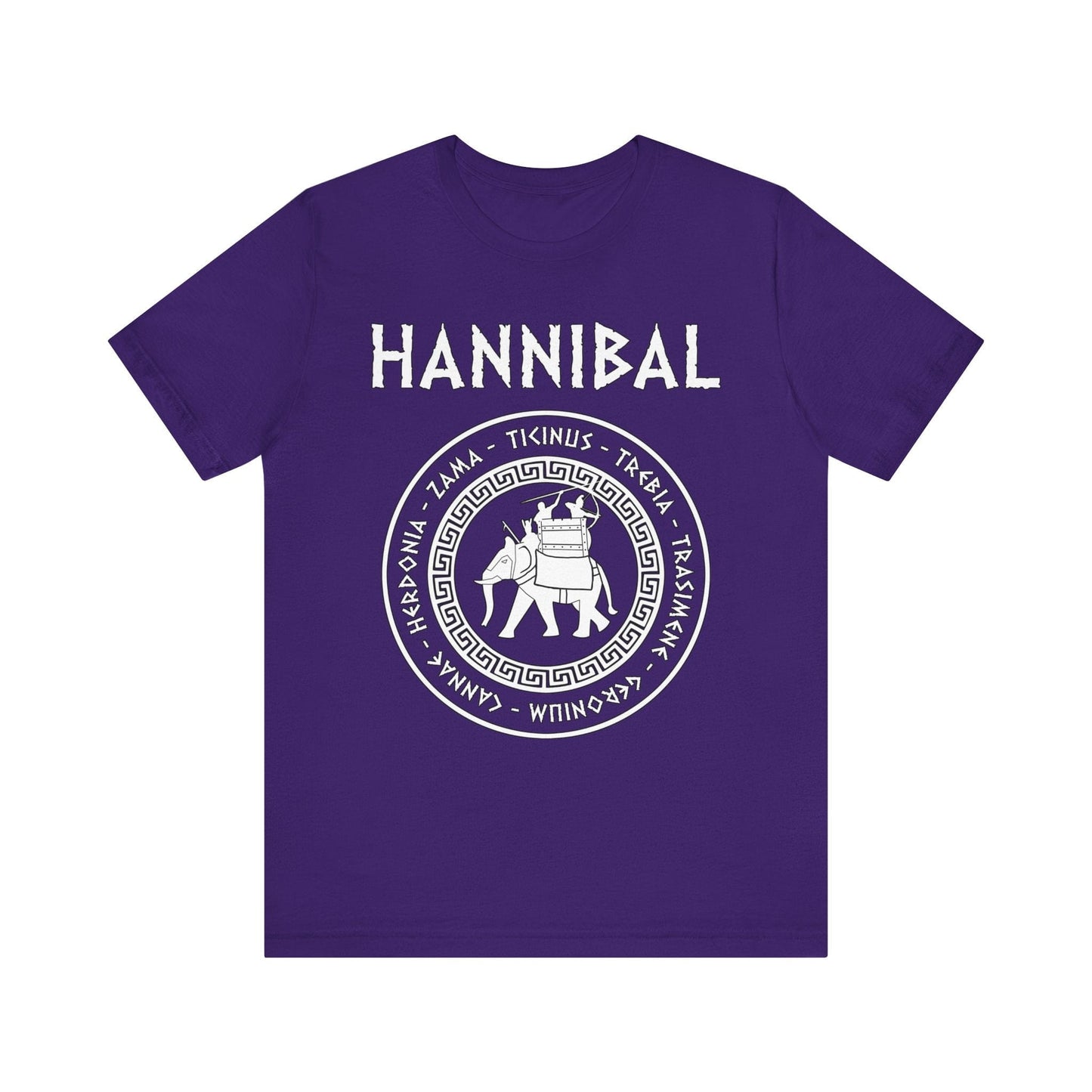 Team Purple / S Hannibal Barca 2nd Punic War Battles War Elephant Symbol T-Shirt