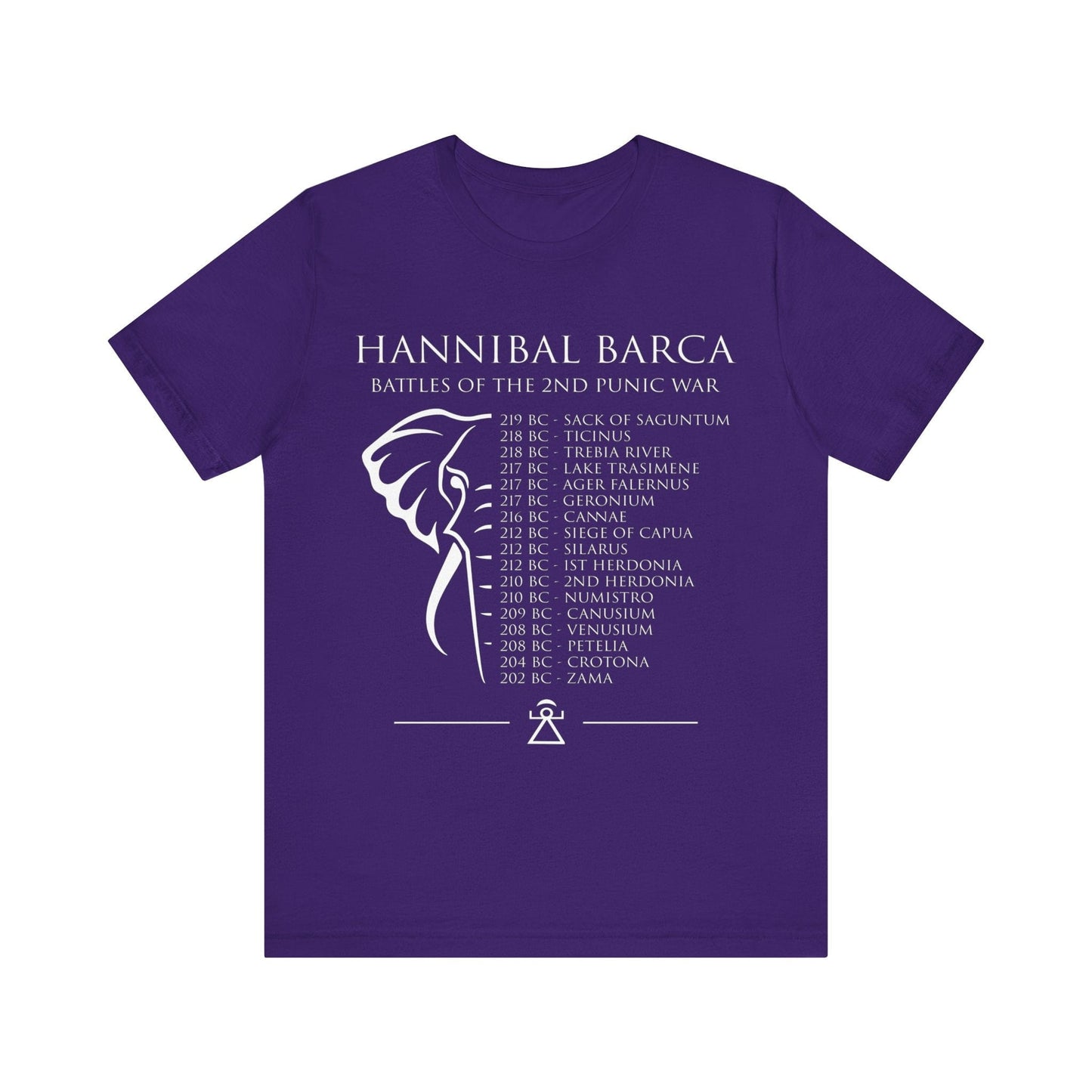 Team Purple / S Hannibal Barca Battles of the 2nd Punic War T-shirt