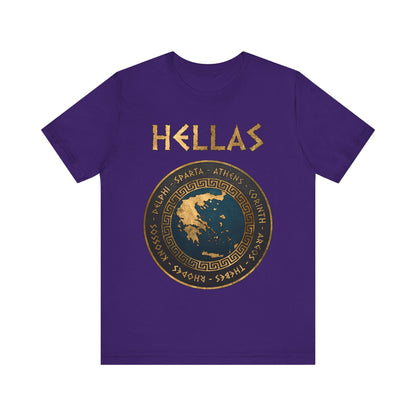 Team Purple / S Hellas Ancient Greek Polis - City-States of Ancient Greece T-shirt