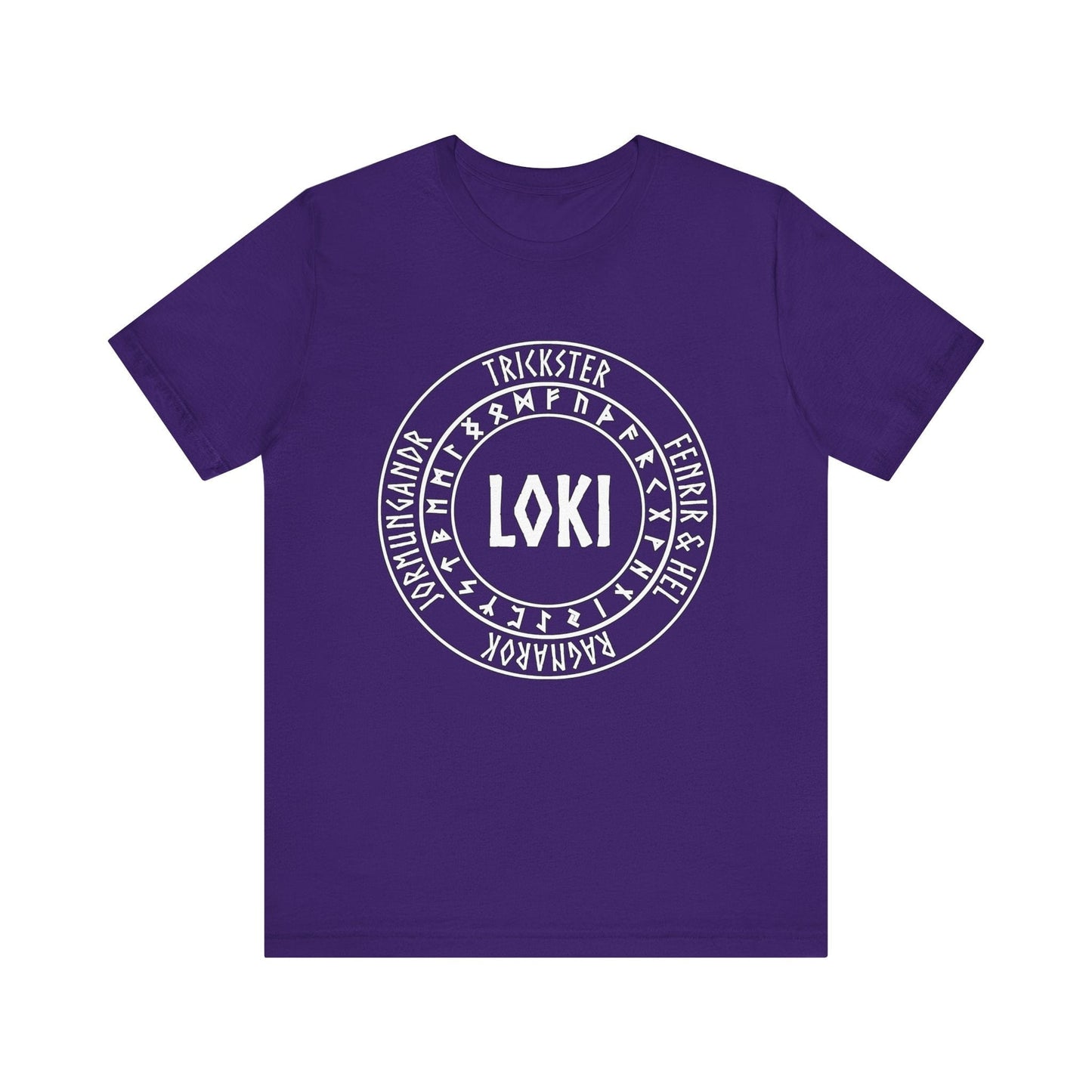 Team Purple / S Loki Norse God with Futhark Runes T-shirt