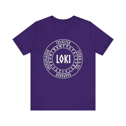 Team Purple / S Loki Norse God with Futhark Runes T-shirt