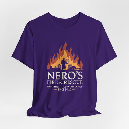 Team Purple / S Nero's Fire & Rescue - Funny Ancient Rome T-Shirt