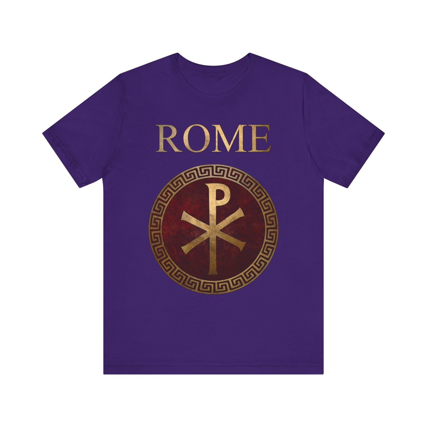 Team Purple / S Roman Empire Imperial Chi Rho Symbol T-Shirt