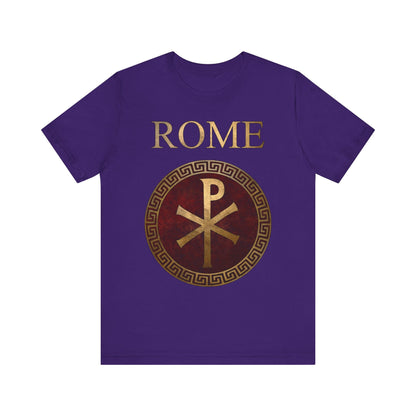 Team Purple / S Roman Empire Imperial Chi Rho Symbol T-Shirt