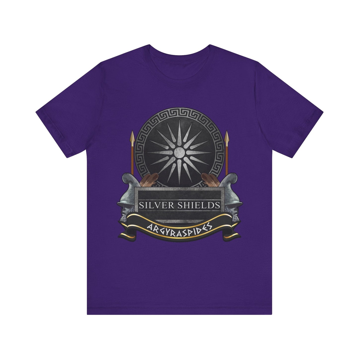 Team Purple / S Silver Shields Argyraspides T-Shirt