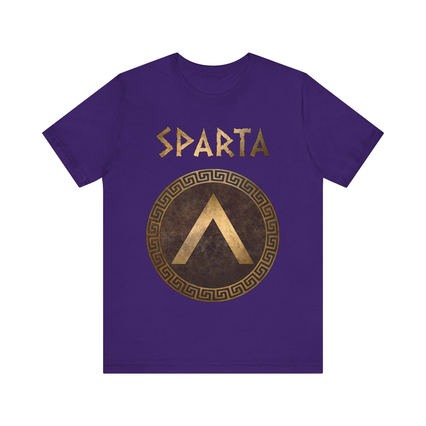 Team Purple / S Sparta Ancient Spartan Shield Lambda Symbol T-Shirt
