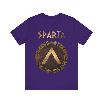 Team Purple / S Sparta Ancient Spartan Shield Lambda Symbol T-Shirt