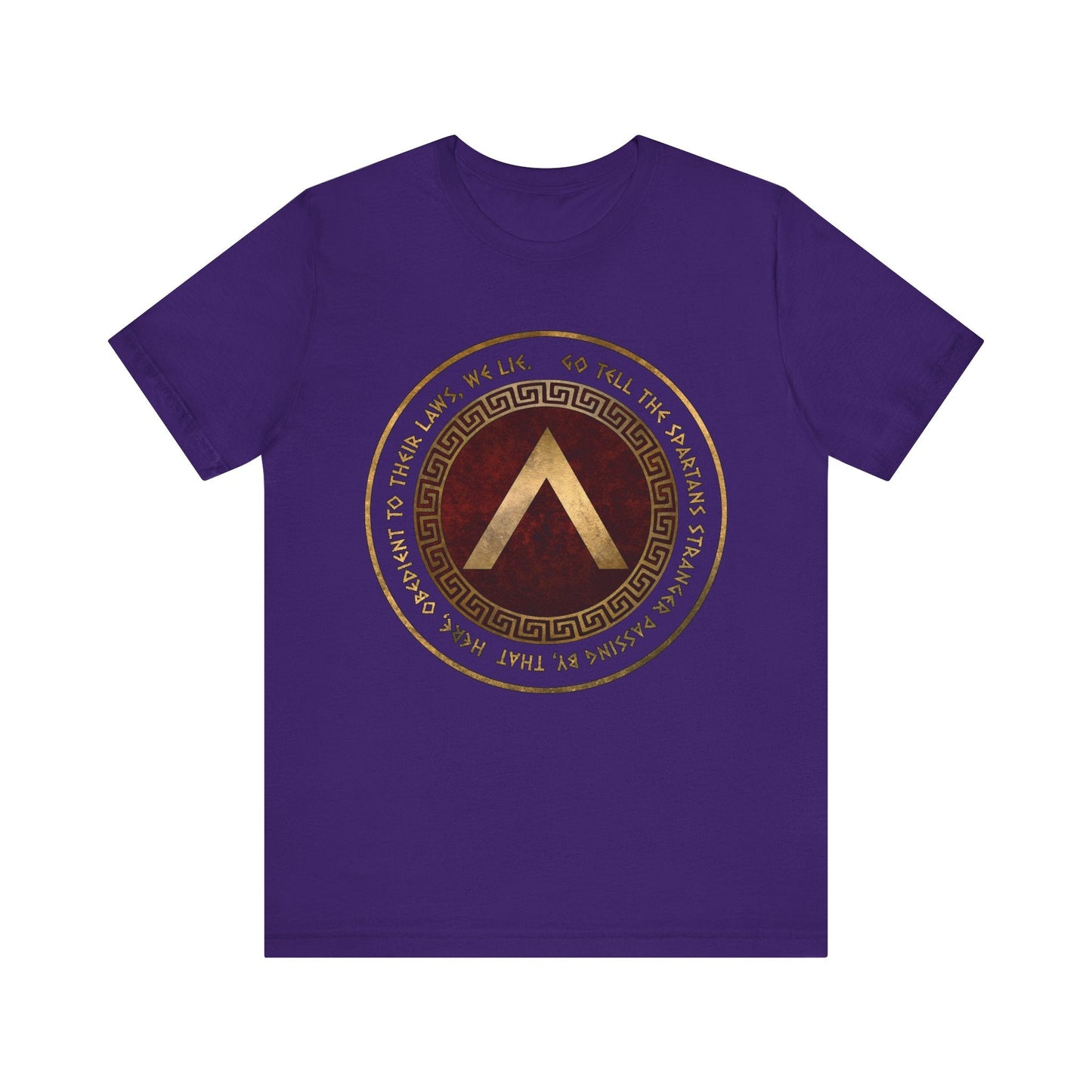 Team Purple / S Sparta Battle of Thermopylae Epitaph T-Shirt