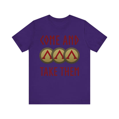 Team Purple / S Sparta Molon Labe Come and Take Them Phalanx T-shirt