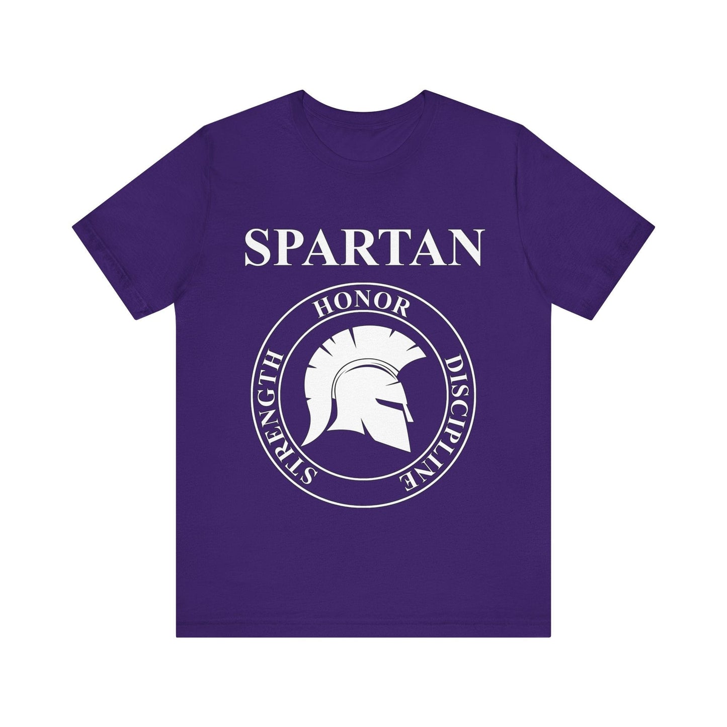 Team Purple / S Spartan Warrior Virtues of Sparta Helmet T-shirt
