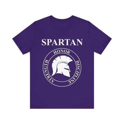 Team Purple / S Spartan Warrior Virtues of Sparta Helmet T-shirt
