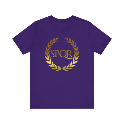 Team Purple / S SPQR Ancient Rome Symbol T-shirt