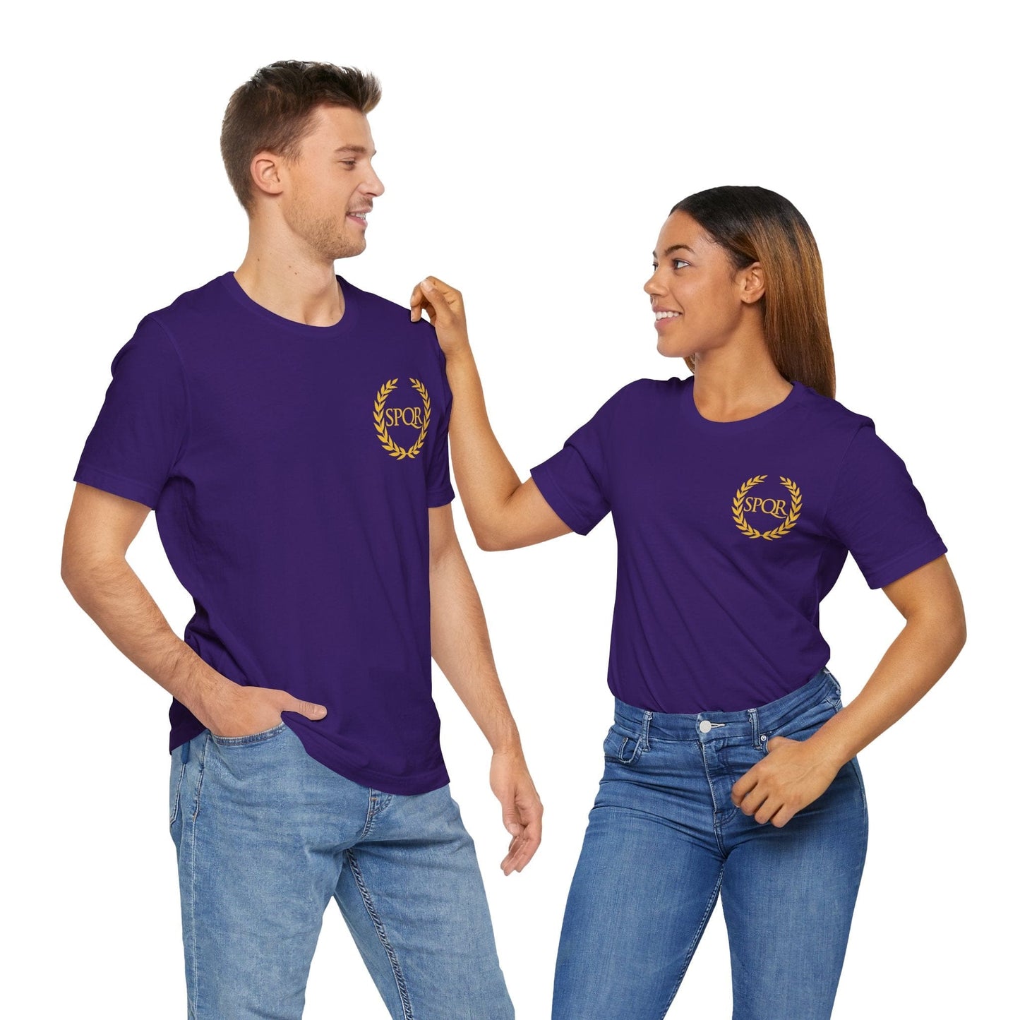 Team Purple / S SPQR Roman Empire Double Sided SPQR T-Shirt