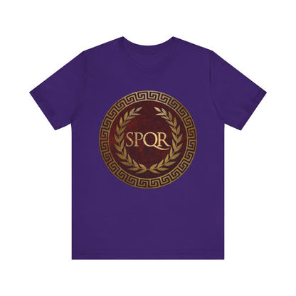 Team Purple / S SPQR Symbol of Ancient Rome T-Shirt
