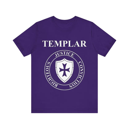 Team Purple / S Templar Virtues of the Knights Templar Shield T-shirt