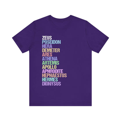 Team Purple / S The Twelve Olympians - Greek Gods and Goddesses T-Shirt