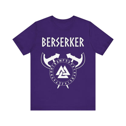 Team Purple / S Viking Berserker - Axes with Norse Runes - Viking Valknut T-shirt