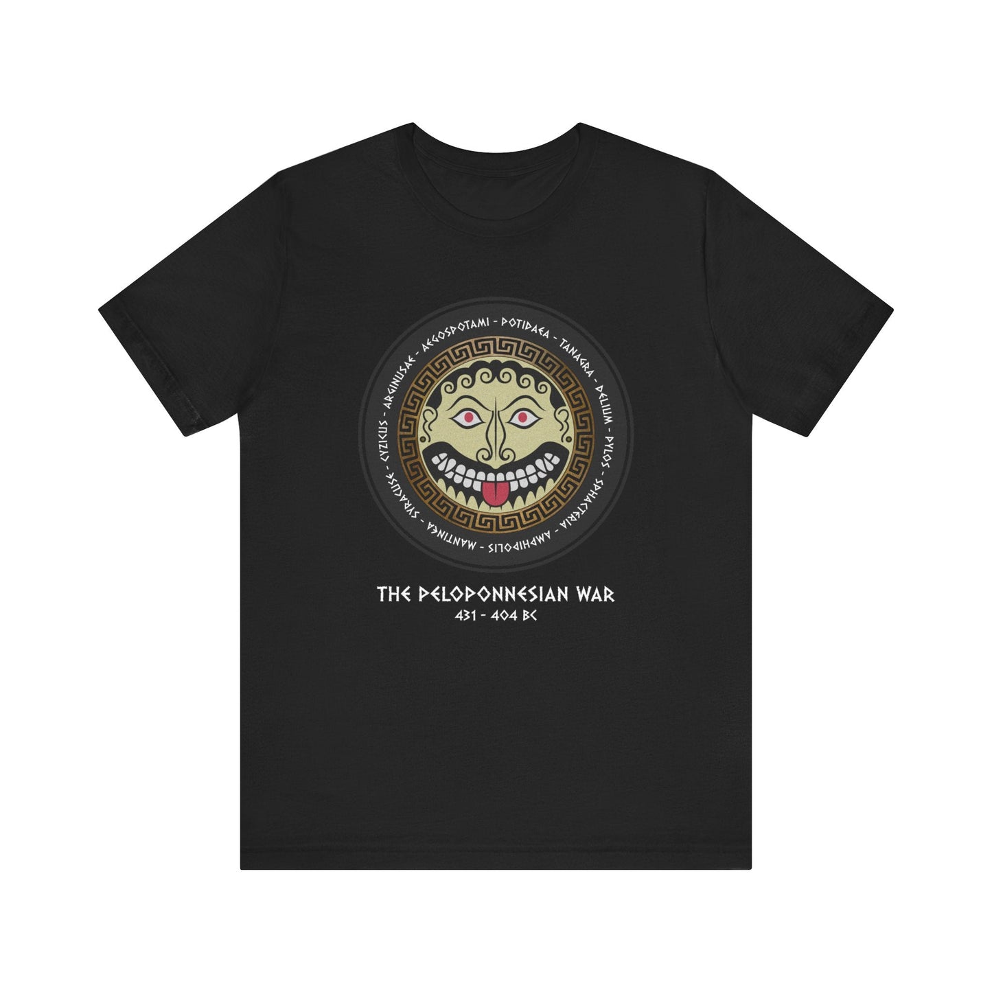 The Peloponnesian War Battles - Greek Gorgon Hoplite Shield T-Shirt