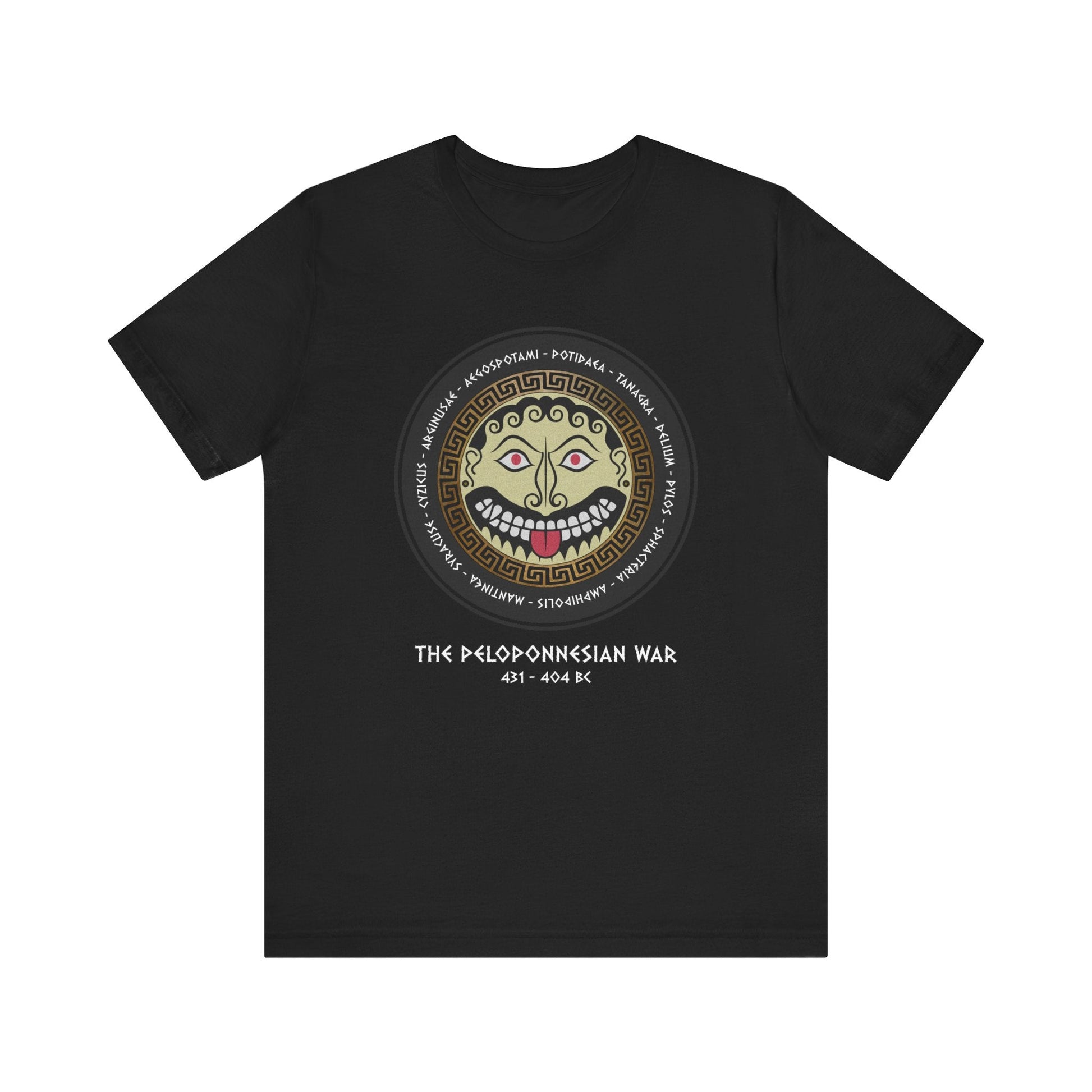 The Peloponnesian War Battles - Greek Gorgon Hoplite Shield T-Shirt