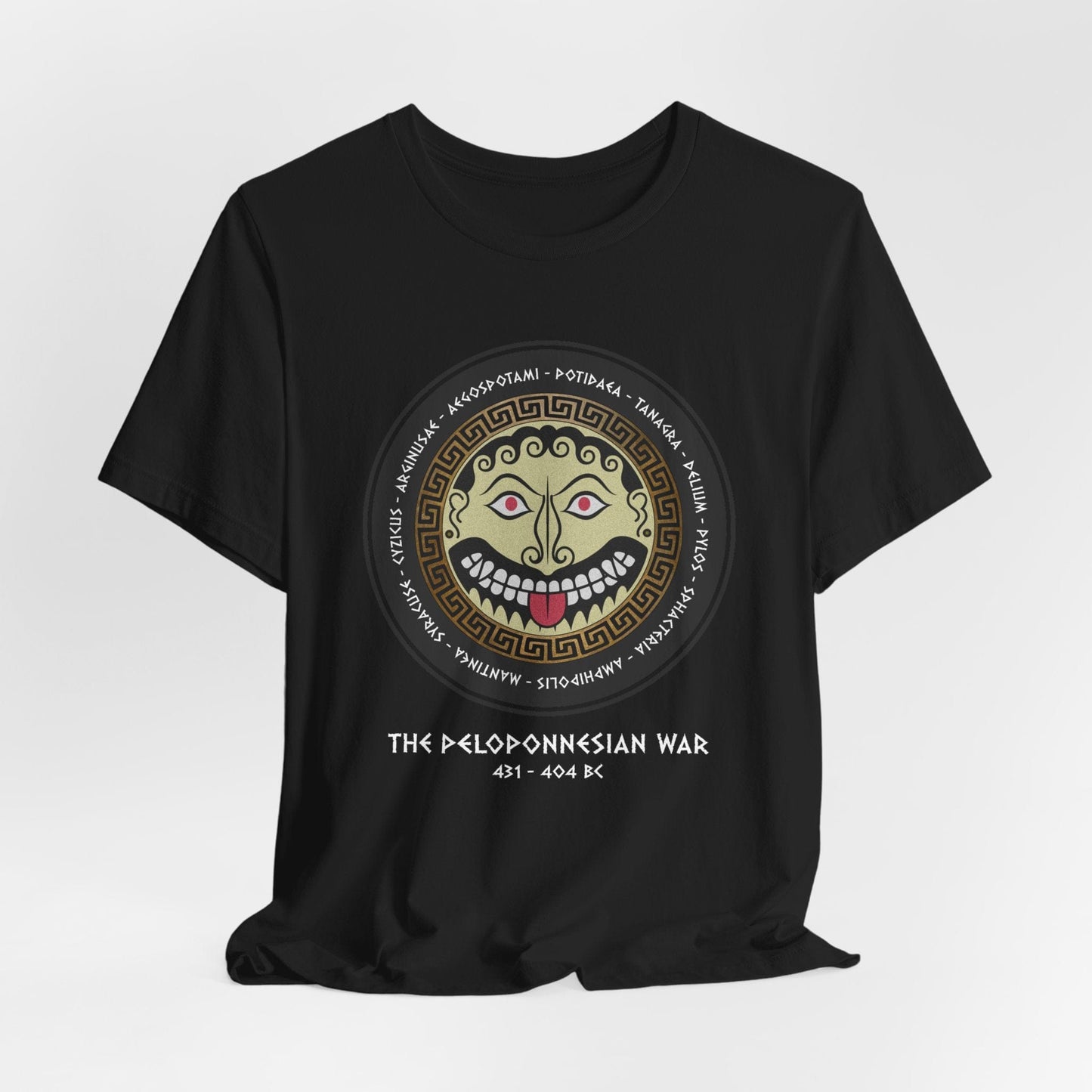 The Peloponnesian War Battles - Greek Gorgon Hoplite Shield T-Shirt