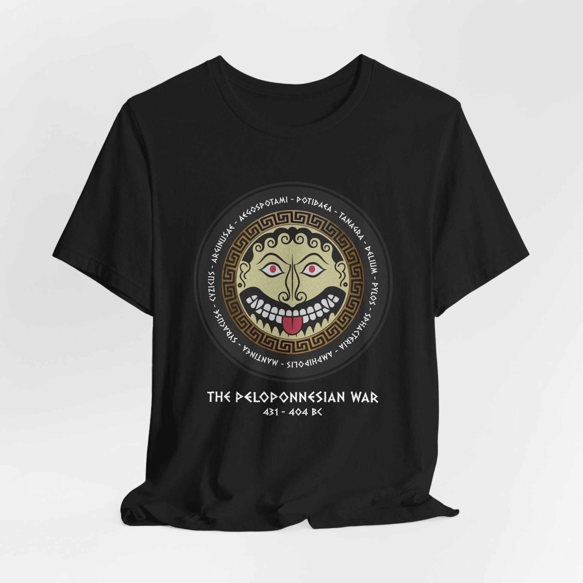 The Peloponnesian War Battles - Greek Gorgon Hoplite Shield T-Shirt