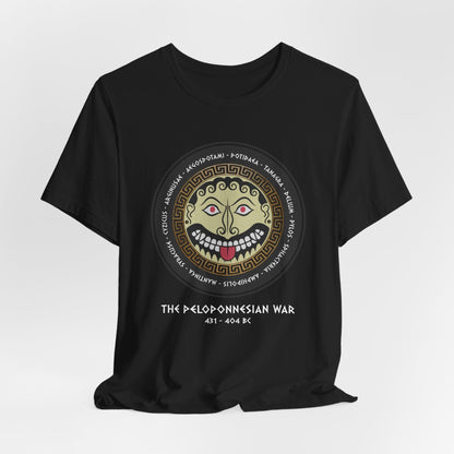 The Peloponnesian War Battles - Greek Gorgon Hoplite Shield T-Shirt