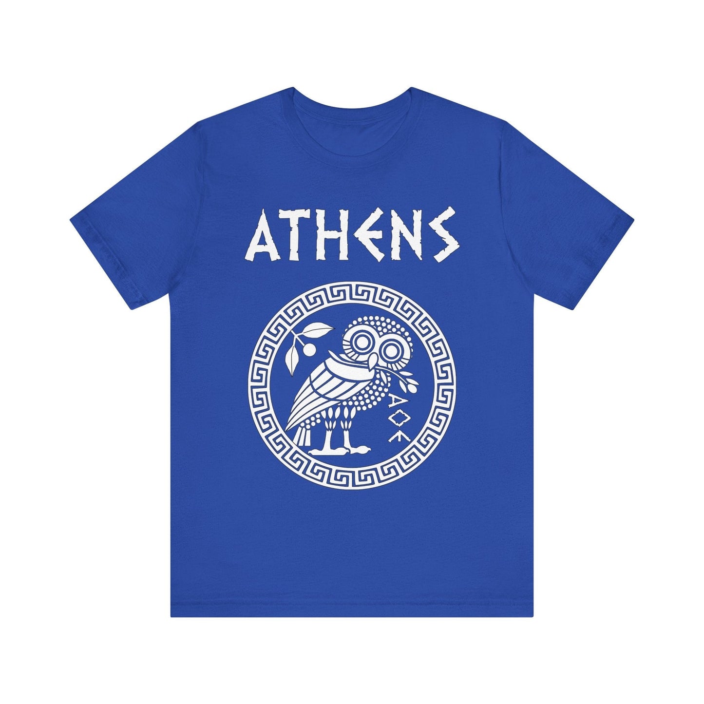 True Royal / S Athens Owl Symbol of Athena T-Shirt