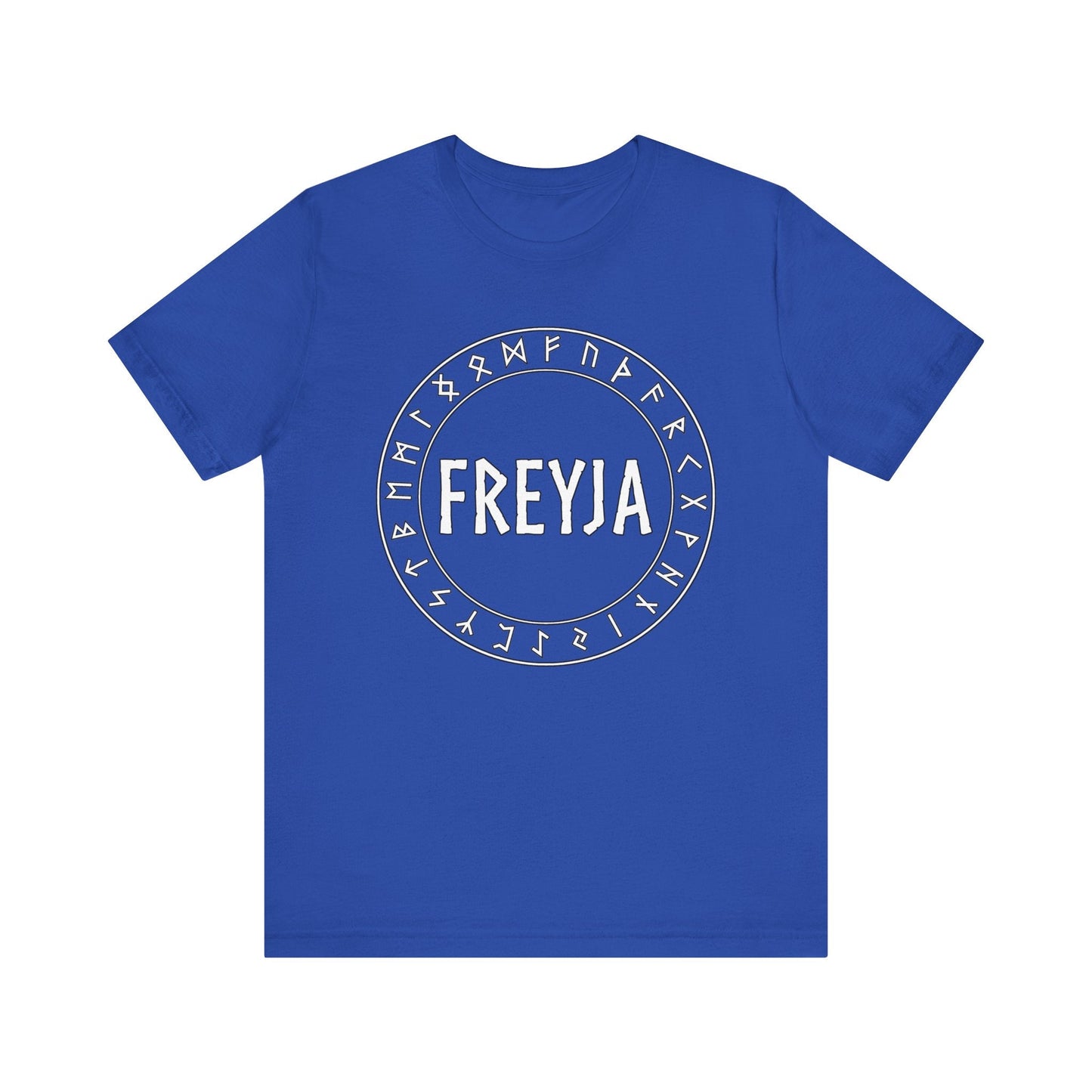 True Royal / S Freyja Norse Goddess with Futhark Runes T-shirt