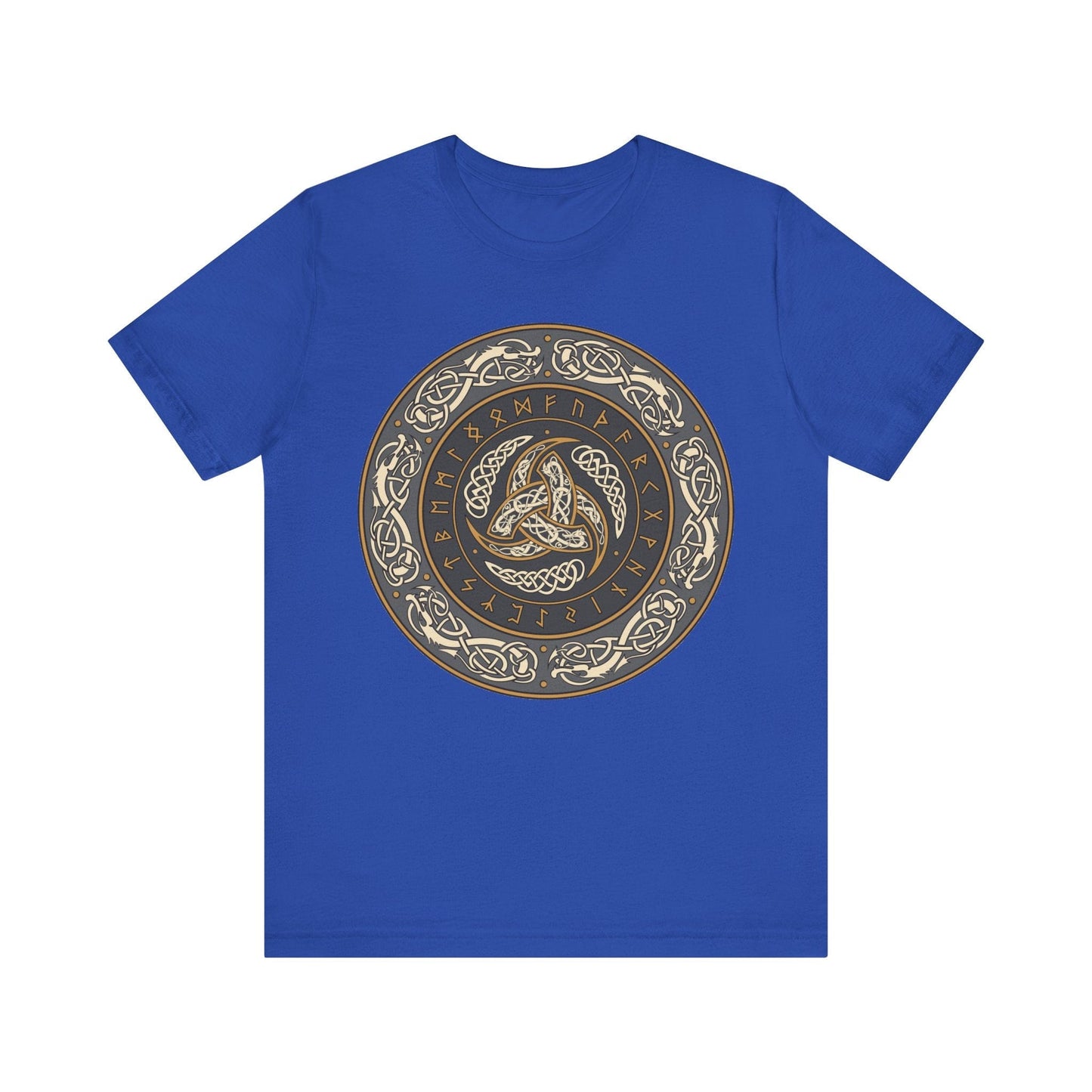 True Royal / S Horns of Odin Triskelion with Runes T-shirt