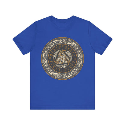 True Royal / S Horns of Odin Triskelion with Runes T-shirt