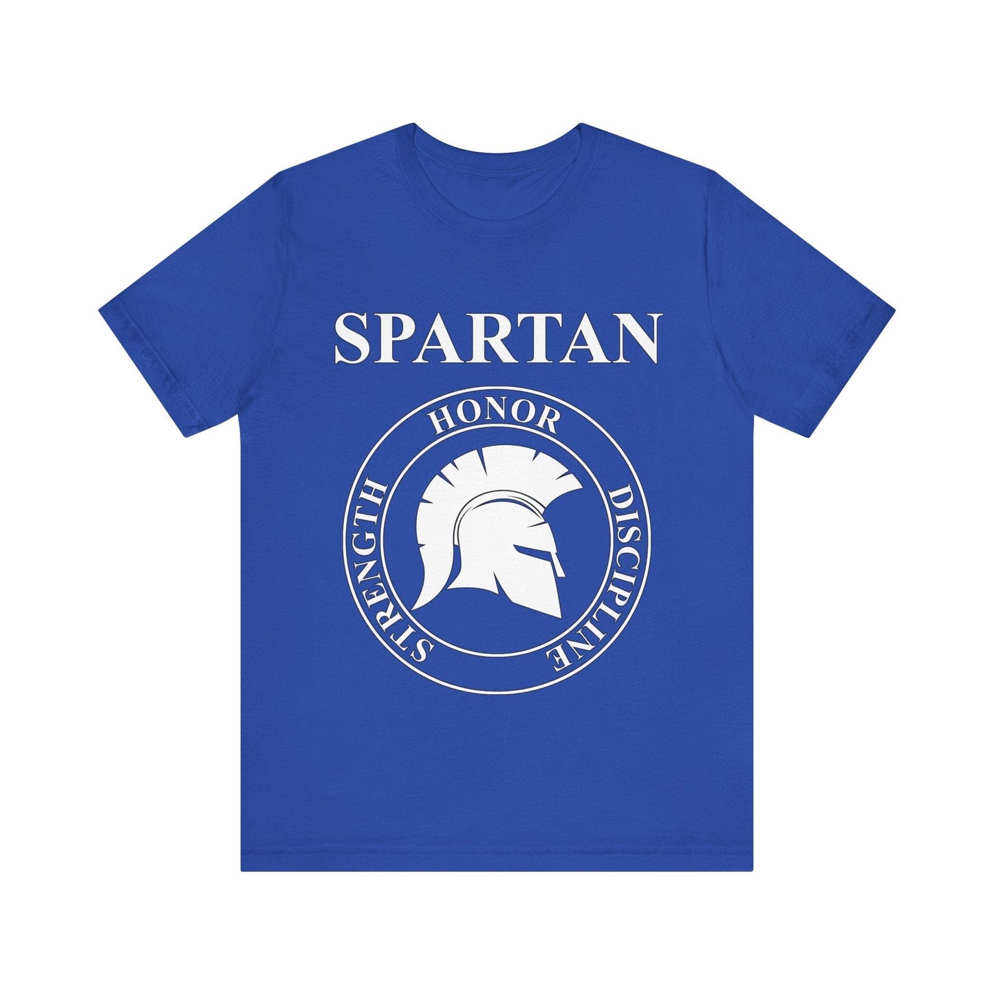True Royal / S Spartan Warrior Virtues of Sparta Helmet T-shirt