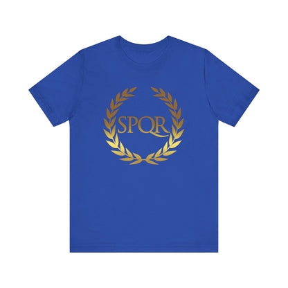 True Royal / S SPQR Ancient Rome Symbol T-shirt