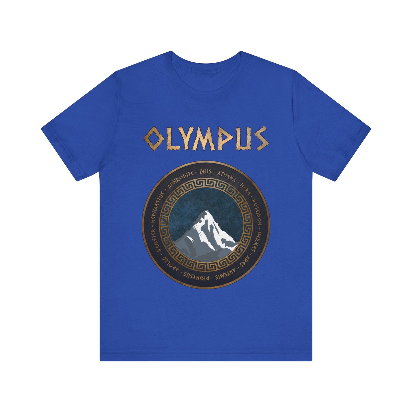 True Royal / S The Twelve Olympians Greek Gods and Goddesses - Mount Olympus T-Shirt