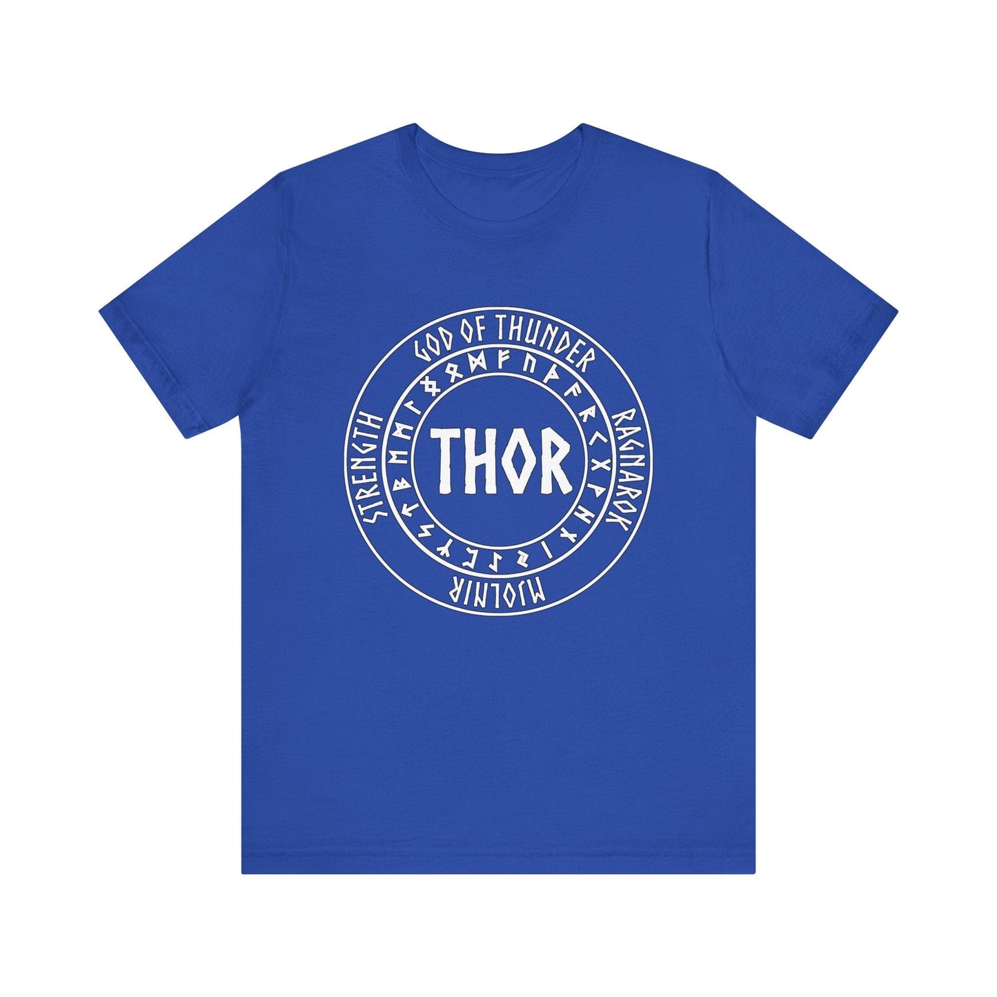 True Royal / S Thor Norse God with Futhark Runes T-shirt