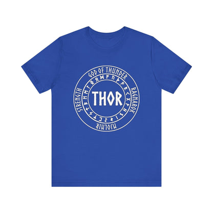 True Royal / S Thor Norse God with Futhark Runes T-shirt