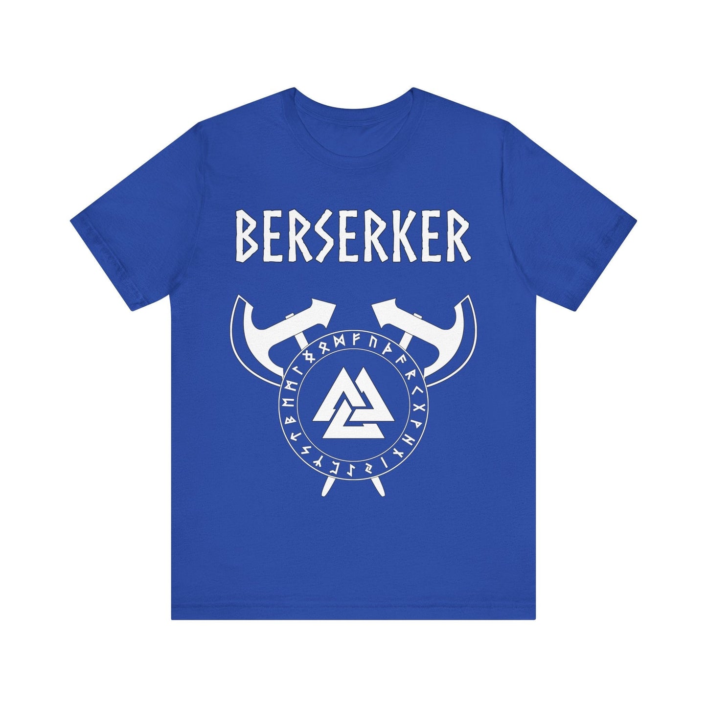 True Royal / S Viking Berserker - Axes with Norse Runes - Viking Valknut T-shirt