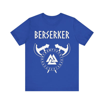 True Royal / S Viking Berserker - Axes with Norse Runes - Viking Valknut T-shirt