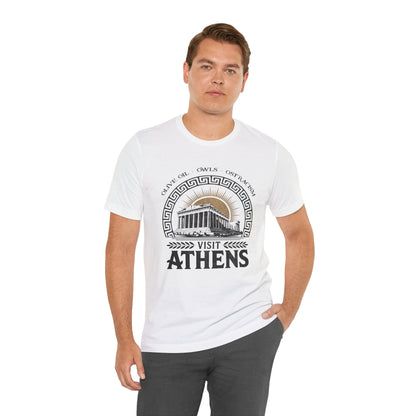 Visit Athens - Olive Oil, Owls, Ostracism - Ancient Greece T-Shirt