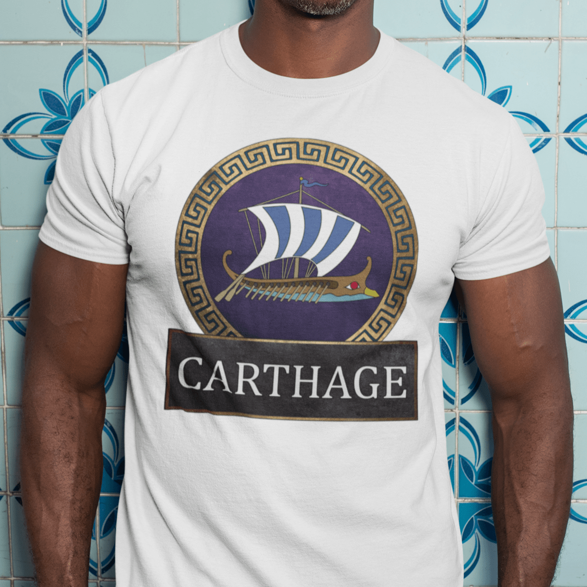 White / S Ancient Carthage - Carthaginian Navy T-shirt