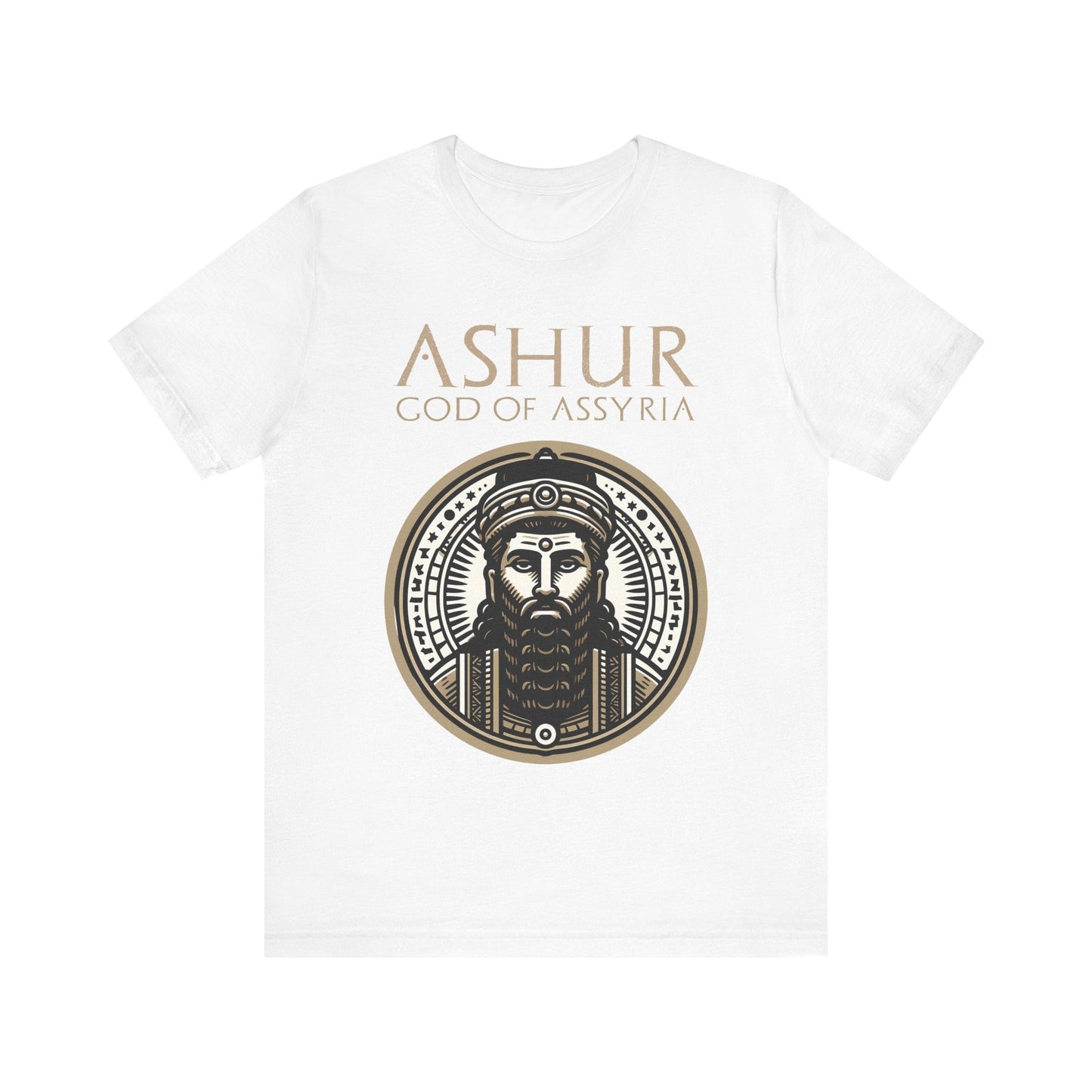 White / S Ashur God of Assyria - Ancient Assyrian Mythology T-shirt