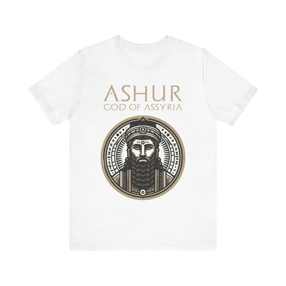 White / S Ashur God of Assyria - Ancient Assyrian Mythology T-shirt