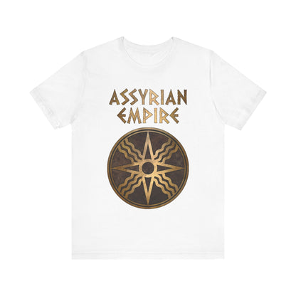 White / S Assyrian Empire Symbol of Shamath T-Shirt
