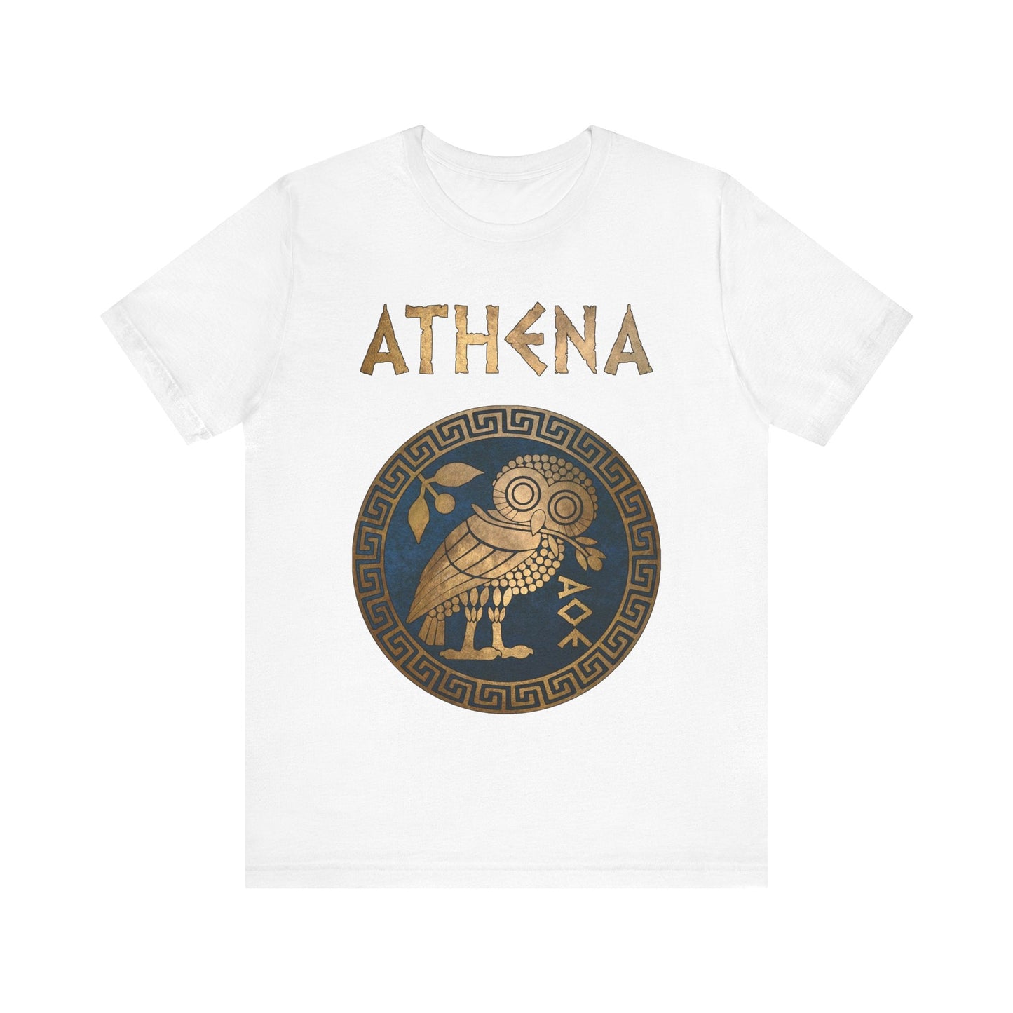 White / S Athena Greek Goddess Symbol T-Shirt
