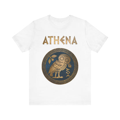 White / S Athena Greek Goddess Symbol T-Shirt