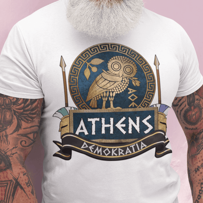 White / S Athenian Hoplite - Ancient Athens T-Shirt
